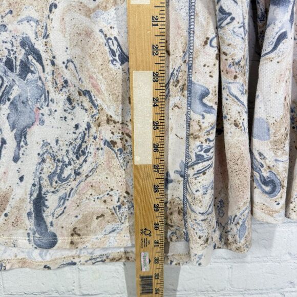 White Birch Tunic Women Plus 3X Soft Multicolor Soft Abstract Art to Wear Blouse - Picture 10 of 11